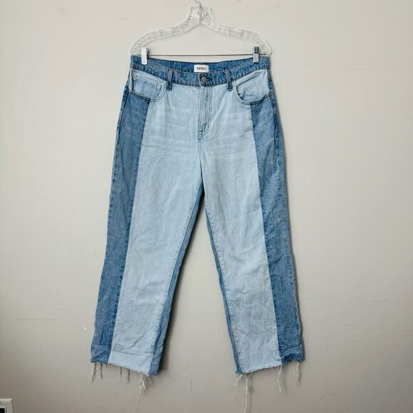 Pistola Two Toned Cropped Blue Jeans Straight Leg Women’s Size 30 - Picture 1 of 9